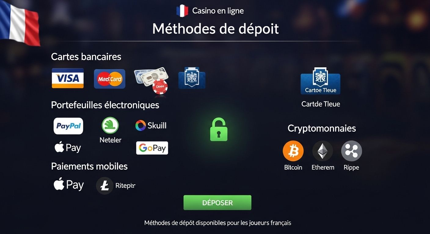 Méthodes de dépôt disponibles casino payment options